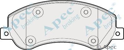 APEC BRAKING pad1816 -  Комплект тормозных колодок, дисковый тормоз